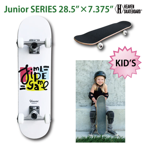 Skateboard Complete<br> Vitamin 28.5×7.375 HEAVEN JUNIOR SKATE COMPLETE<br> SIMPLE GAME Junior Skateboard for Kids JASA Membership From Beginners to Super Kids