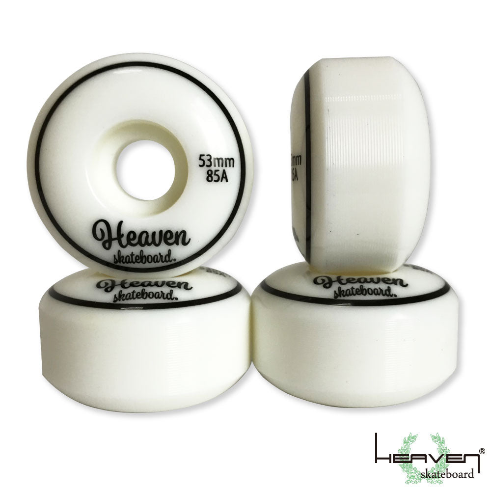 Skateboard wheels, soft wheels, 85A, 53mm, skateboard tires, skateboard top, white, SK8, skateboard tires
