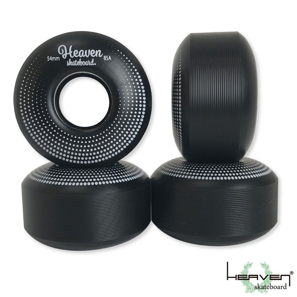 Skateboard wheels, soft wheels, 85A, 54mm, skateboard tires, skateboard top, black, SK8, skateboard tires