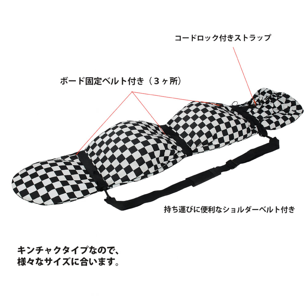 <br>Kids and Juniors<br> blp PU Soft Board Case for Kids<br> This ultra-lightweight urethane snowboard case fits boards up to 110-133cm long and 25cm wide. Features include sole guards, edge guards, and stylish edge guards.