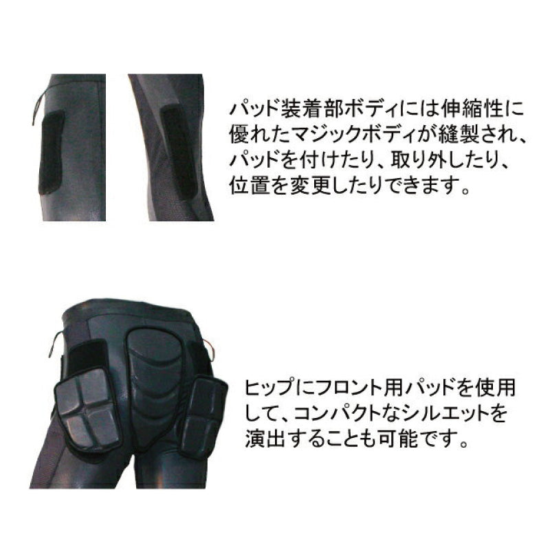 あす楽対応送料無料サイボーグアルファロングパンツプロテクターCYBORGALPHALONGパットの位置を自由に調整できる【プロテクターヒップパッドお尻パットヒッププロテクター】