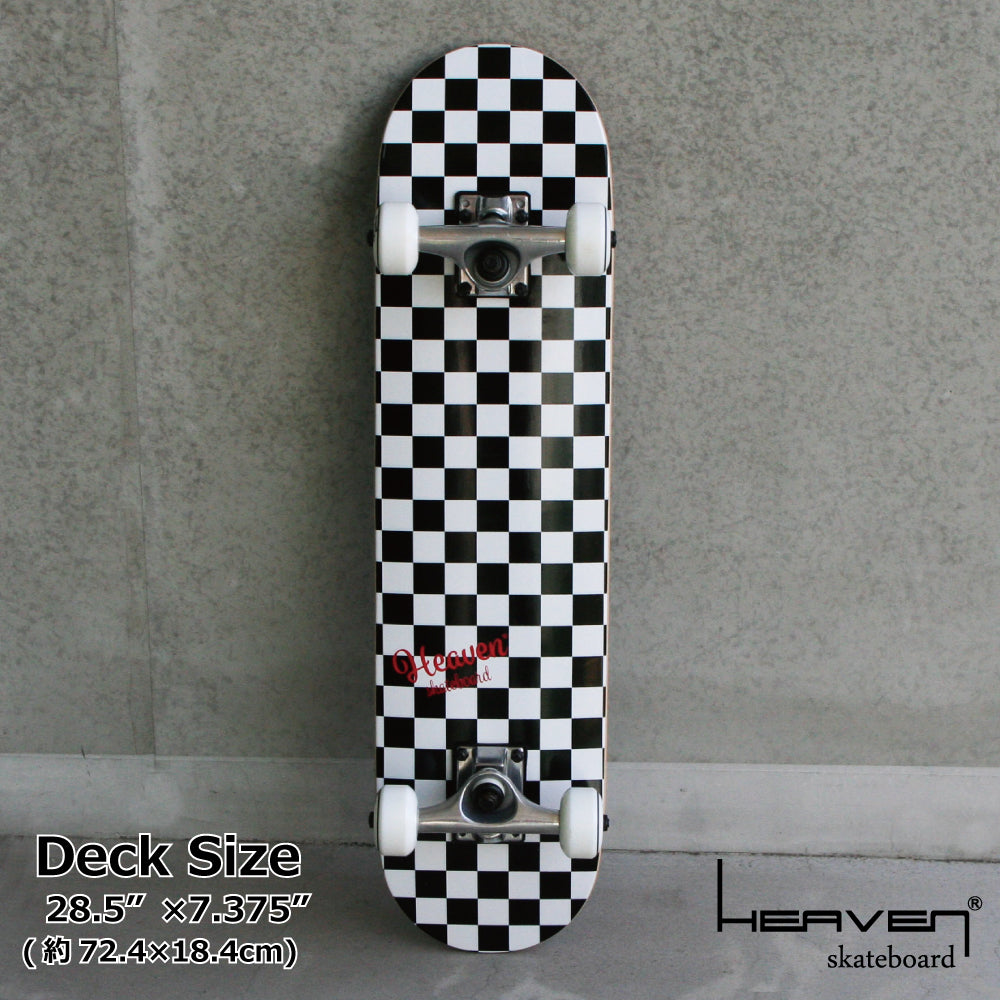 スケートボード コンプリート<br>Vitamin 28.5×7.375 HEAVEN JUNIOR SKATE COMPLETE<br>CHECKER チェッカー<br>ジュニア用スケボー ハイスペック プロスペック<br>完成品 高品質 子供用 JASA加盟 初心者からスーパーキッズまで 訳あり 数量限定
