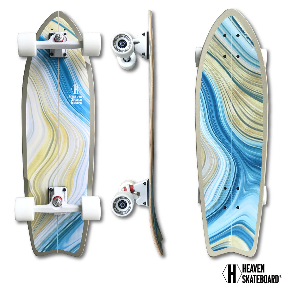 Skateboard Surf Skateboard HEAVEN CLIFFS30 Heaven Cliffs 30 inch Skateboard Looks and feels like surfing Short deck Top action Pumping Bottom turn Cutback practice Muscle training cruising board