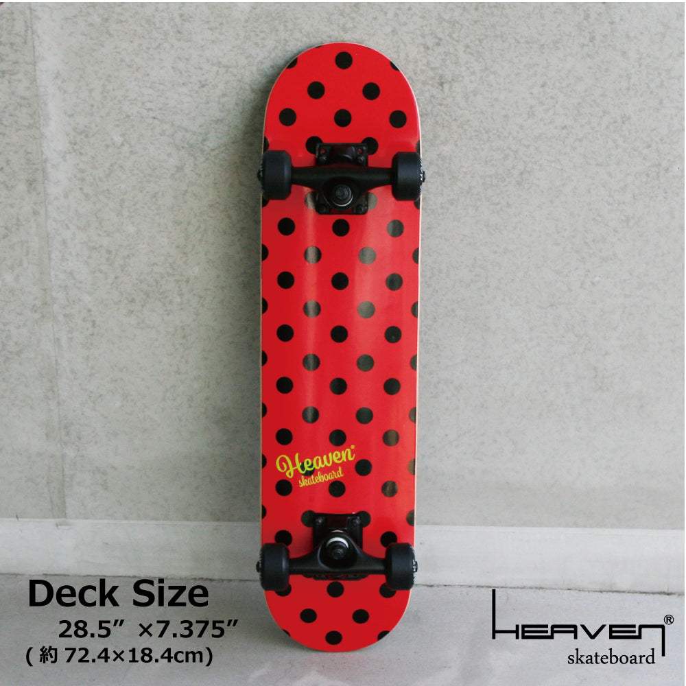 スケートボード コンプリート<br>Vitamin 28.5×7.375 HEAVEN JUNIOR SKATE COMPLETE<br>DOTRED ドットレッド<br>ジュニア用スケボー ハイスペック プロスペック<br>完成品 高品質 子供用 JASA加盟 初心者からスーパーキッズまで 訳あり