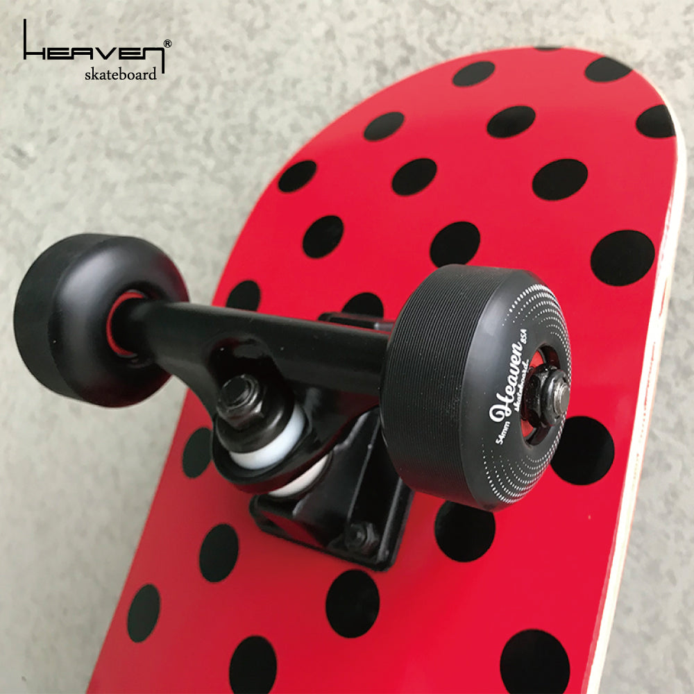 スケートボード コンプリート<br>Vitamin 28.5×7.375 HEAVEN JUNIOR SKATE COMPLETE<br>DOTRED ドットレッド<br>ジュニア用スケボー ハイスペック プロスペック<br>完成品 高品質 子供用 JASA加盟 初心者からスーパーキッズまで 訳あり