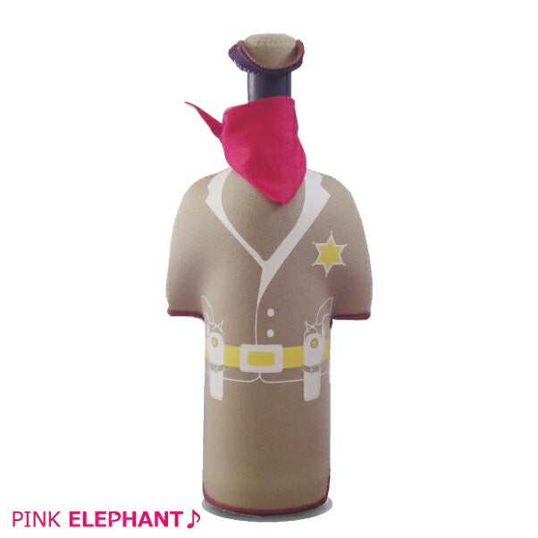 PINK ELEPHANT WINEBOTTLE COVER<br> Pink Elephant Wine Bottle Cover Cowboy <br><br>