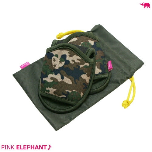ピンクエレファント<BR>ルームシューズ<BR>MASH.CAMO(マッシュカモ)<BR>【ウエットスーツ素材の携帯スリッパ。はき心地よく、洗ってもすぐ乾くから、とっても清潔!】<BR><BR>