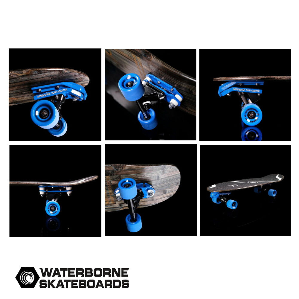 Surf Skate Waterbone Complete 32" Length 10.5" Width Widebody Taurus Black Bamboo TAURUS Widebody Black Bamboo Completed Product The best combination of smooth moving Waterbone and chic black bamboo deck. 10.5" width makes it easy to handle!