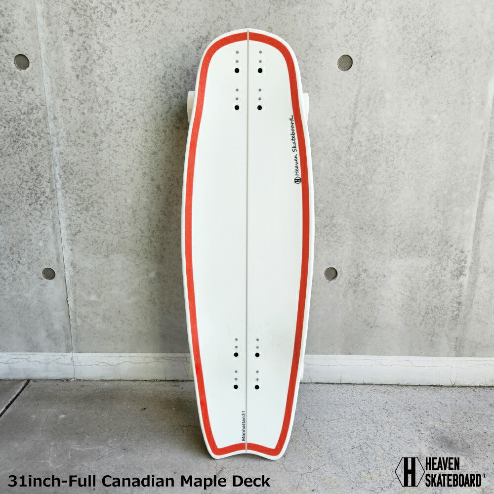 Skateboard Surf Skateboard HEAVEN Manhattan31 Heaven Manhattan 31 Skateboard Surfing Off-training Experience surfing on the street even when there are no waves Quick and sticky turns Perfect for practicing bottom turns and cutbacks