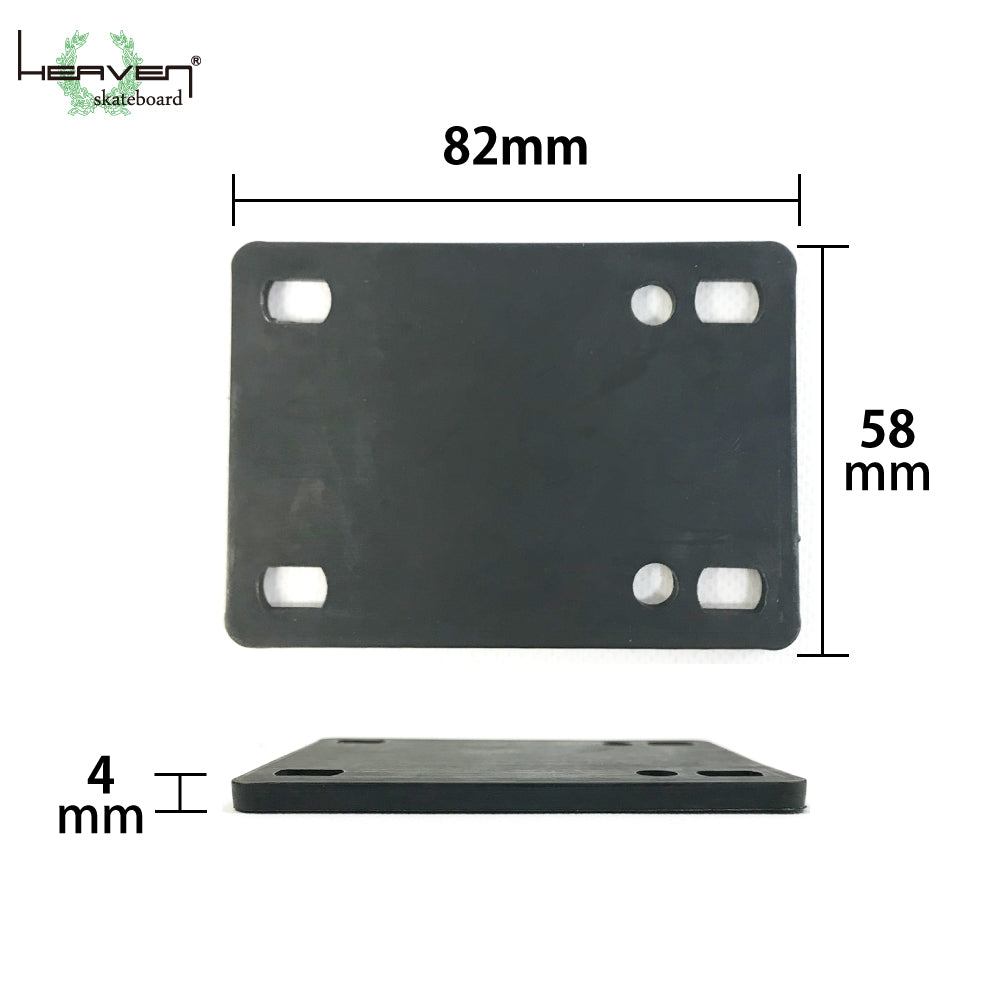 Skateboard Riser Pad Spacer Wheel Bite Prevention 4mm Skateboard Height Adjustment Pad