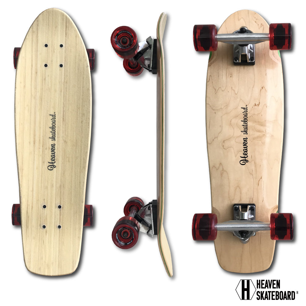 Skateboard Cruiser Skate Cruising Skate HEAVEN RADICAL28 Radical Cruiser 28 inch Heaven Bamboo deck for sharp turns Compact size City riding Surfing Snowboard off-training Professional shop specification Skateboard finished product