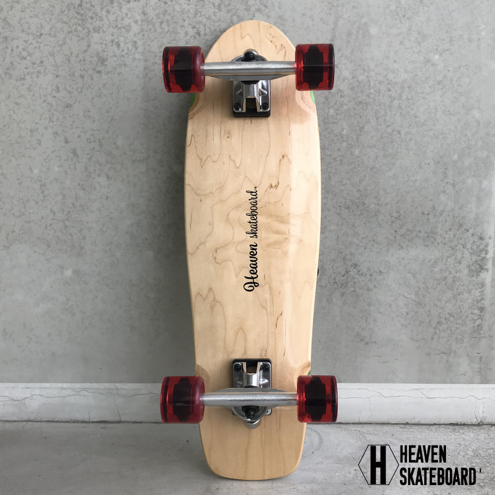 Skateboard Cruiser Skate Cruising Skate HEAVEN RADICAL28 Radical Cruiser 28 inch Heaven Bamboo deck for sharp turns Compact size City riding Surfing Snowboard off-training Professional shop specification Skateboard finished product