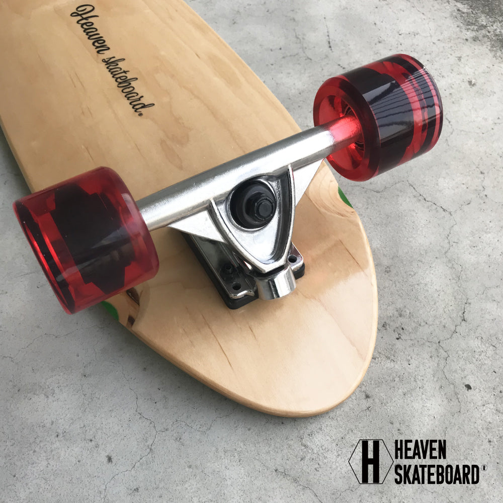 Skateboard Cruiser Skate Cruising Skate HEAVEN RADICAL28 Radical Cruiser 28 inch Heaven Bamboo deck for sharp turns Compact size City riding Surfing Snowboard off-training Professional shop specification Skateboard finished product