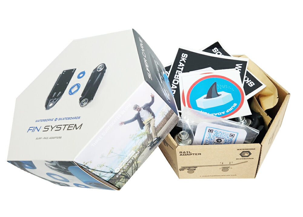 Skateboard Truck Adapter WATERBORNE FIN SYSTEM SURF AND RAIL ADAPTER Waterborne Fin System Surf & Rail Adapter Magical part that allows you to enjoy 3 different patterns with one unit For longboarding and surf skating