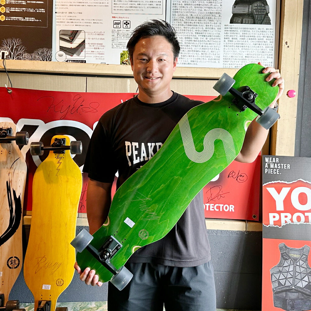 Long skate deck<br> YOROI SKATEDECK FUSING 41SWD<br> 41 inch approx. 104.1 x 25.4 cm armored skate deck Fujin 41 Fujin Green Snowboard off-training carving dancing long skate deck