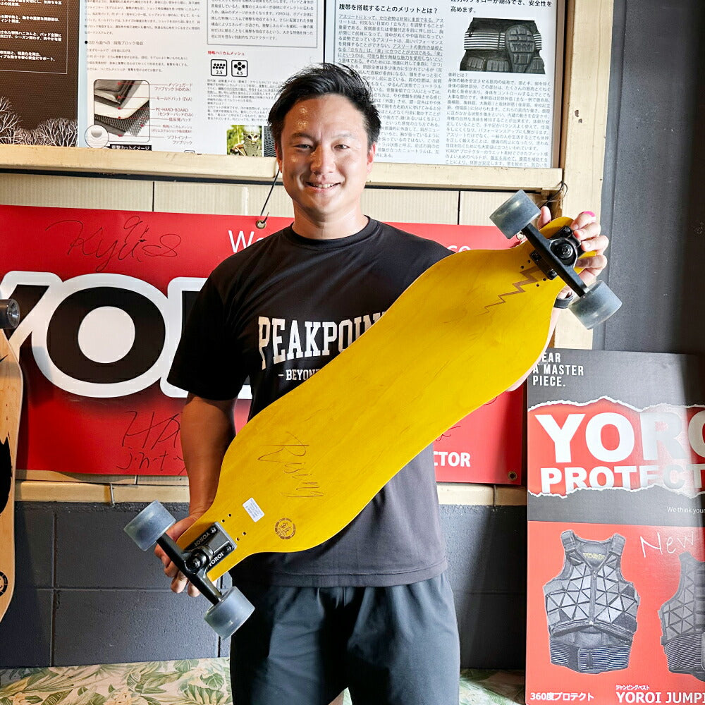 Long skateboard Ronske<br> YOROI SKATEBOARD RISING 36PP<br> 36 inch approx. 91.4 x 25.4 cm Yoroi Skateboard Raijin 36 Raijin Yellow<br> YOROI Up Track Snowboard Off-season Training<br> Carving Skateboard Finished Product