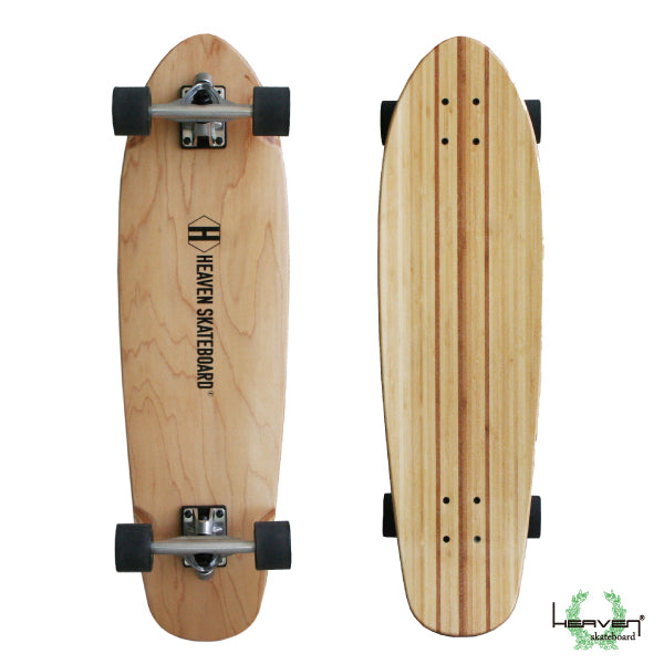 Long Skateboard <br>32 inch high quality bamboo longboard with excellent flexibility<br> HEAVEN Huntington 32 inch<br> HEAVEN Huntington 32-inch stable riding off-trend long skateboard for snowboarding and surfing surf skate <br>