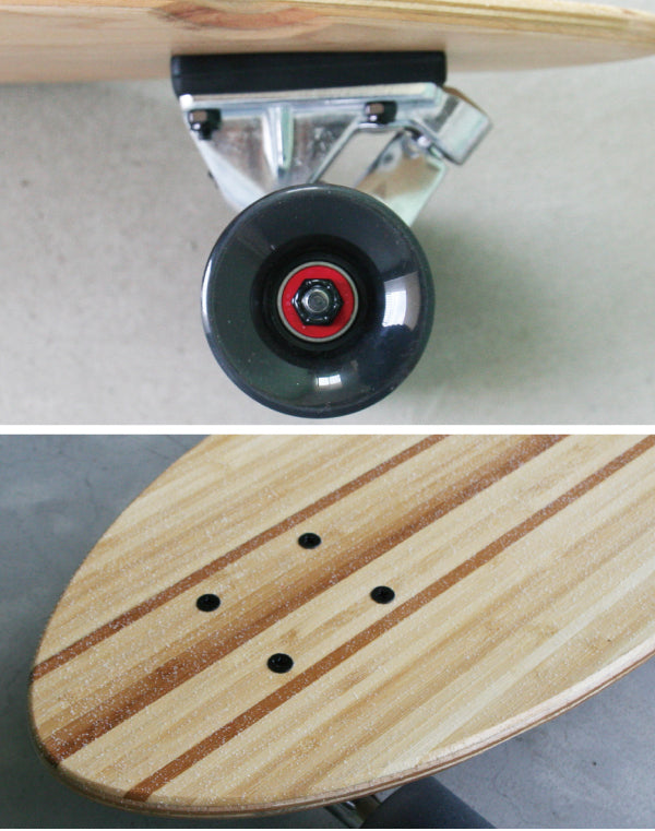 Long Skateboard<br> 32 inch high quality bamboo material<br> HEAVEN Huntington 32 inch<br> HEAVEN Huntington 32 inch snowboard and surfing off-board skateboard. Special price due to slight scratches on deck when it arrived.