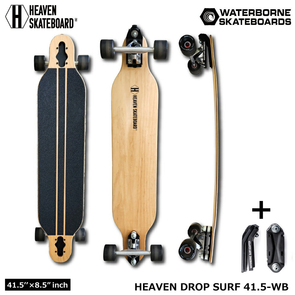 Long skateboard Ronske<br> HEAVEN DROP SURF 41.5-WB<br> Heaven Drop Surf 41.5-WB<br> Waterborne collaboration: off-season training for snowboarding and surfing<br> Long skateboard Long skate Surf skate<br>