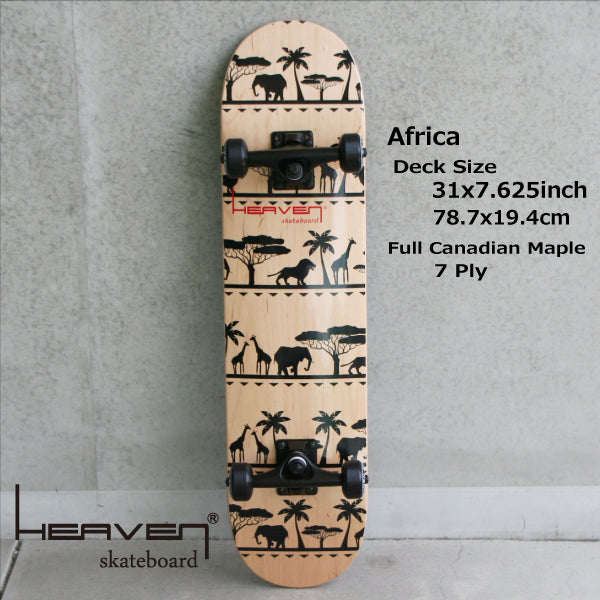 Skateboard Complete Skate<br> HEAVEN SKATE COMPLETE<br> AFRICA 31×8<br> Africa 78.7 x 20.32 cm Heaven Skateboard High Quality Skate Complete Product <br>