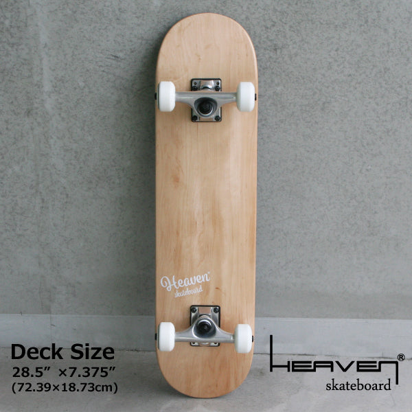 スケートボード コンプリート子供用<br>Vitamin 28.5×7.375 HEAVEN JUNIOR SKATE COMPLETE<br>ナチュラル、ブラック<br>ジュニア用スケボー ハイスペック プロスペック<br>完成品 高品質 JASA加盟 初心者からスーパーキッズまで スケボー初心者子供用<br>訳あり 数量限定