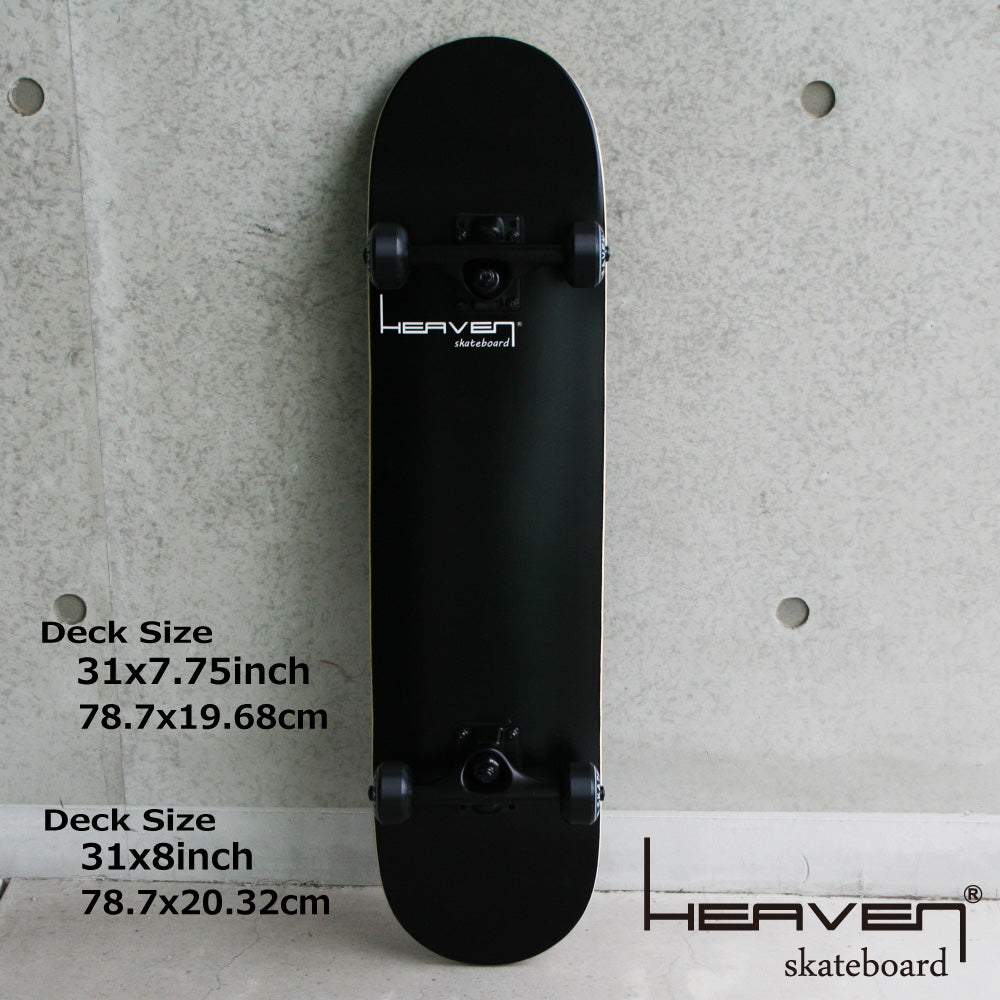 スケートボード コンプリート<br>Perfect Vitamin おすすめ31×7.75inch 31×8inch<br>HEAVEN SKATEBOARD スケボー完成品<br>ハイスペック プロスペック高品質<br>JASA加盟 初心者からプロ並上級者まで<br>大人気ブラック 訳あり