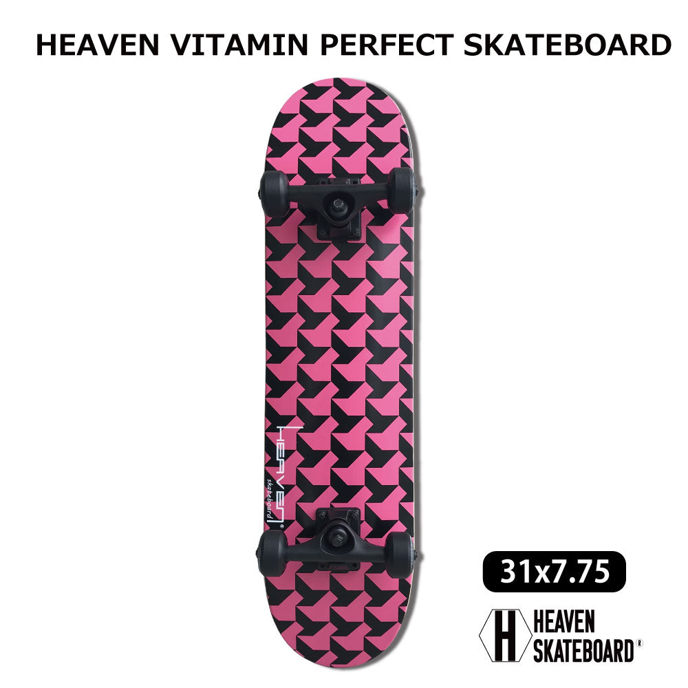 Skateboard Complete<br> 31 x 7.75 inches<br> HEAVEN SKATEBOARD Skateboard Finished Product 100% Canadian Maple High Quality<br> JASA member. Suitable for beginners to advanced users. Popular reprint of GEOMETORY_D