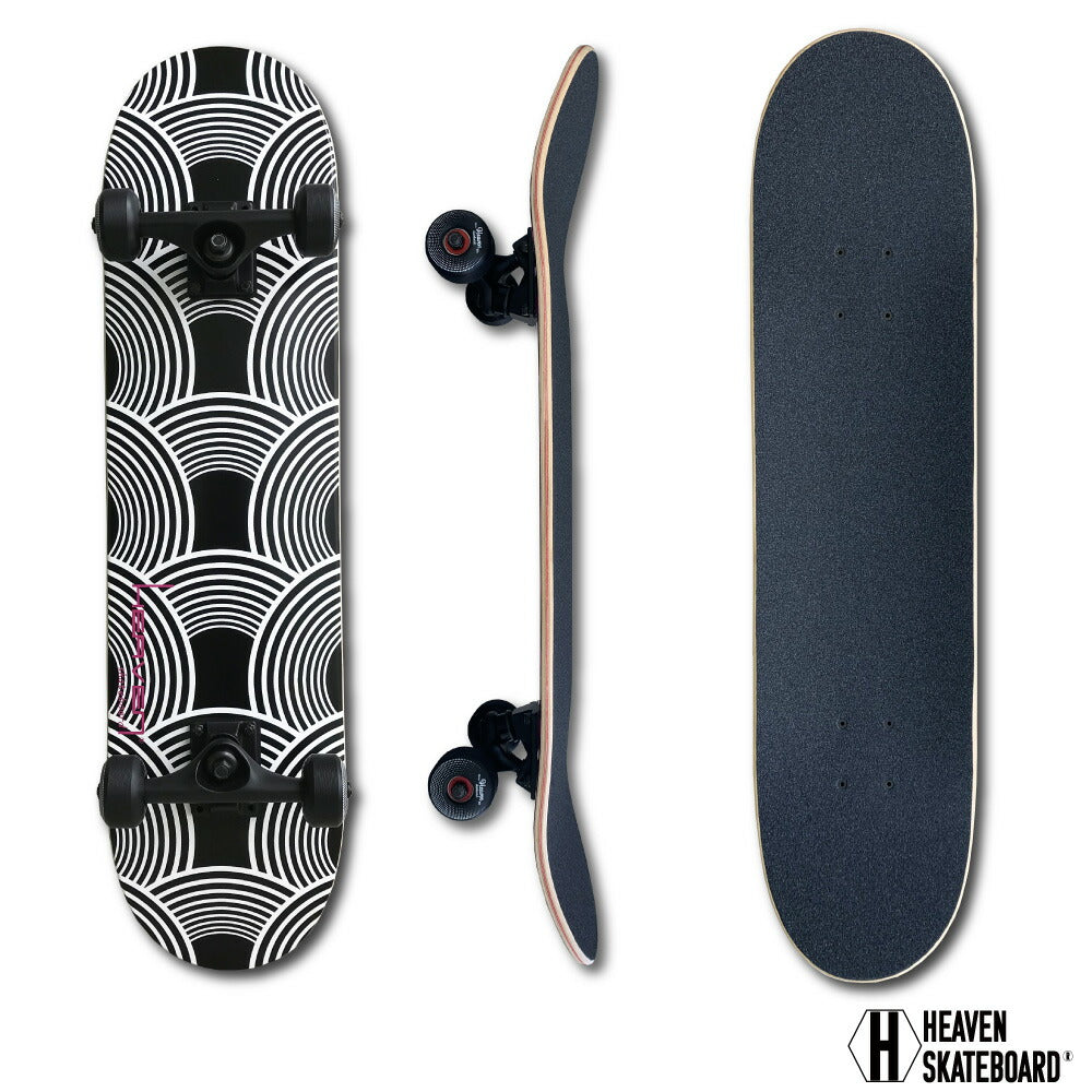 Skateboard Complete <br>31 x 7.75 inches<br> HEAVEN SKATEBOARD Skateboard Finished Product 100% Canadian Maple High Quality<br> JASA member. Suitable for beginners to advanced users. Popular reprint version of GEOMETORY_K.