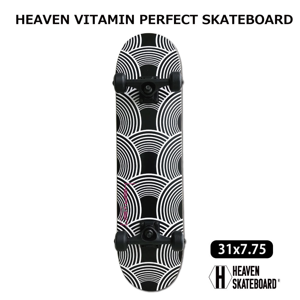 Skateboard Complete <br>31 x 7.75 inches<br> HEAVEN SKATEBOARD Skateboard Finished Product 100% Canadian Maple High Quality<br> JASA member. Suitable for beginners to advanced users. Popular reprint version of GEOMETORY_K.