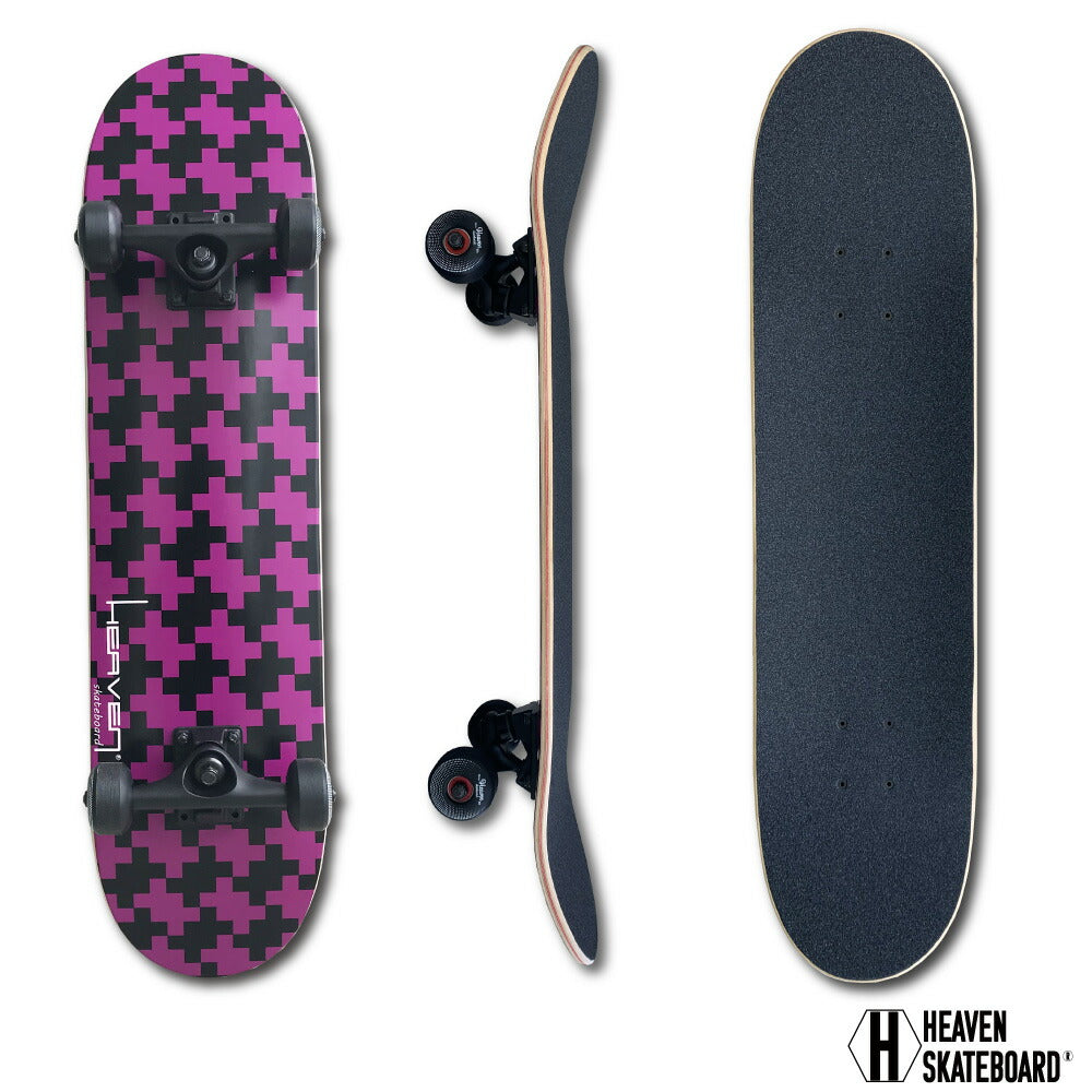 Skateboard Complete<br> 31 x 7.75 inches<br> HEAVEN SKATEBOARD Skateboard Finished Product 100% Canadian Maple High Quality<br> JASA member. Suitable for beginners to advanced users. Popular reprint version of GEOMETORY_P