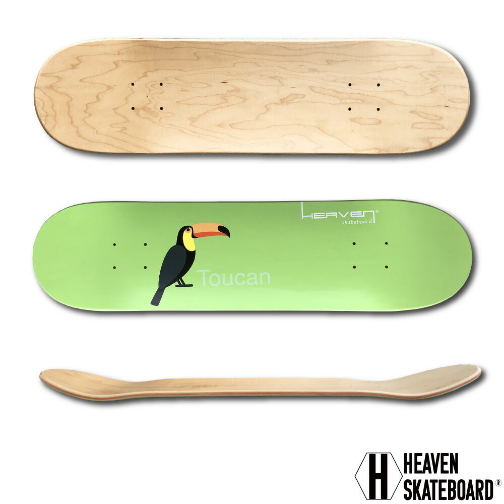 Heaven Skateboard Deck<br> HEAVEN DESIGN DECK Bird Toucan 31×7.75<br> Special Deck Color Sand Deck<br> Skateboard Skateboard Canadian Maple