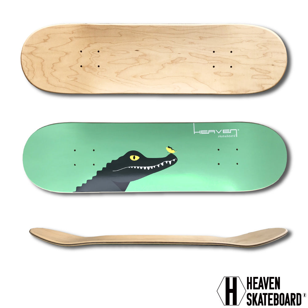 Heaven Skateboard Deck<br> HEAVEN DESIGN DECK Crocodile 31.5×8<br> Special Deck Color Sand Deck Skateboard Skateboard Canadian Maple <br>