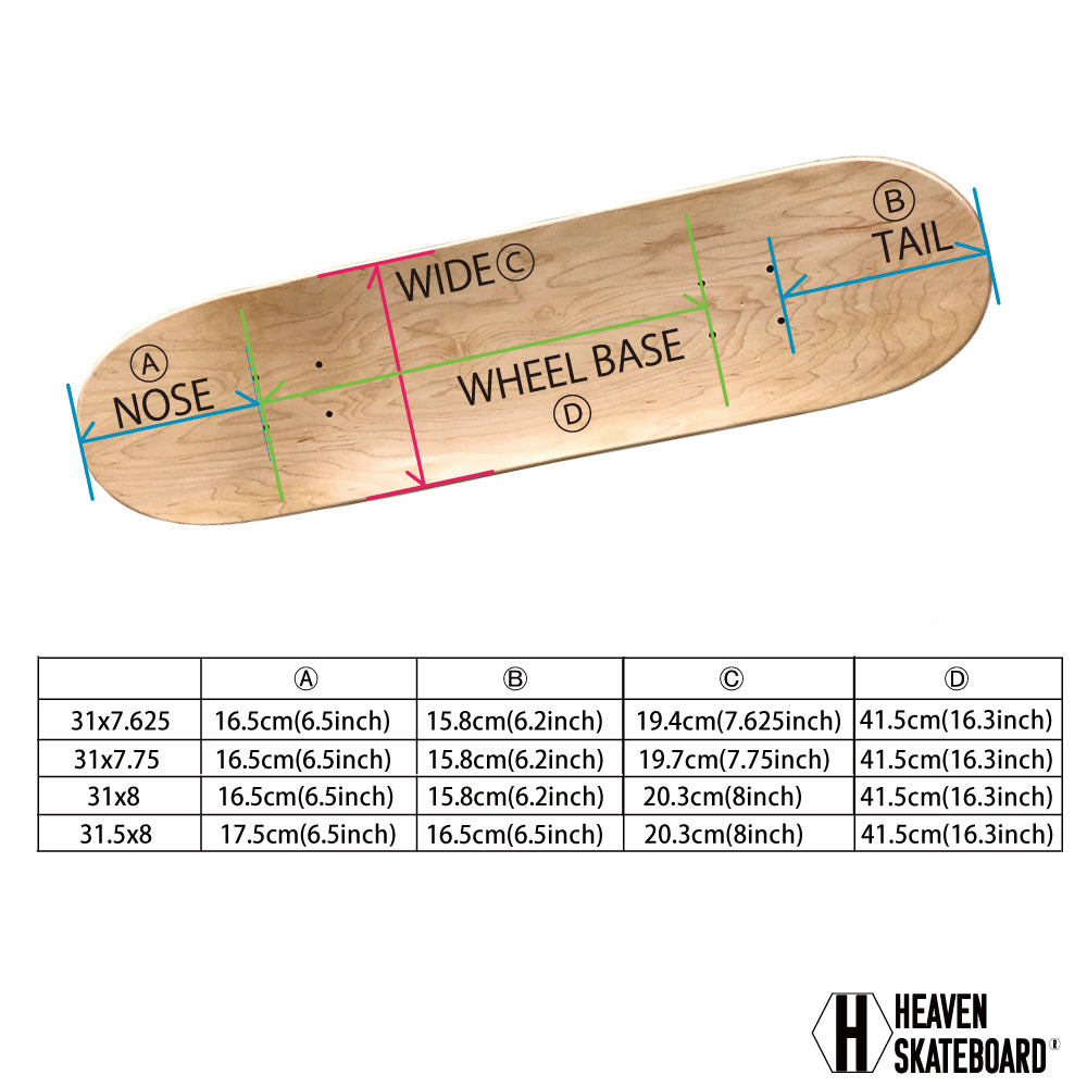Heaven Skateboard Deck<br> HEAVEN DESIGN DECK Dog Boston 31×8<br> Special Deck Color Sand Deck<br> Skateboard Skateboard Canadian Maple