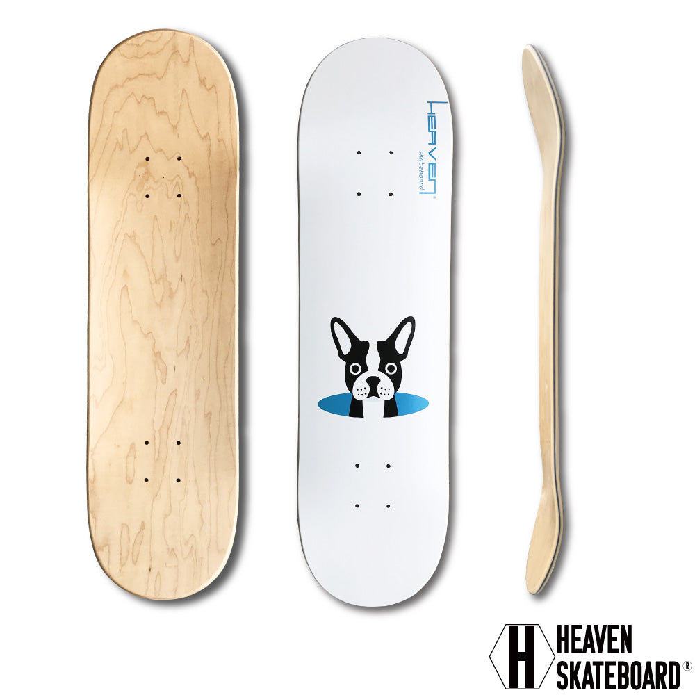 Heaven Skateboard Deck<br> HEAVEN DESIGN DECK Dog Boston 31×8<br> Special Deck Color Sand Deck<br> Skateboard Skateboard Canadian Maple