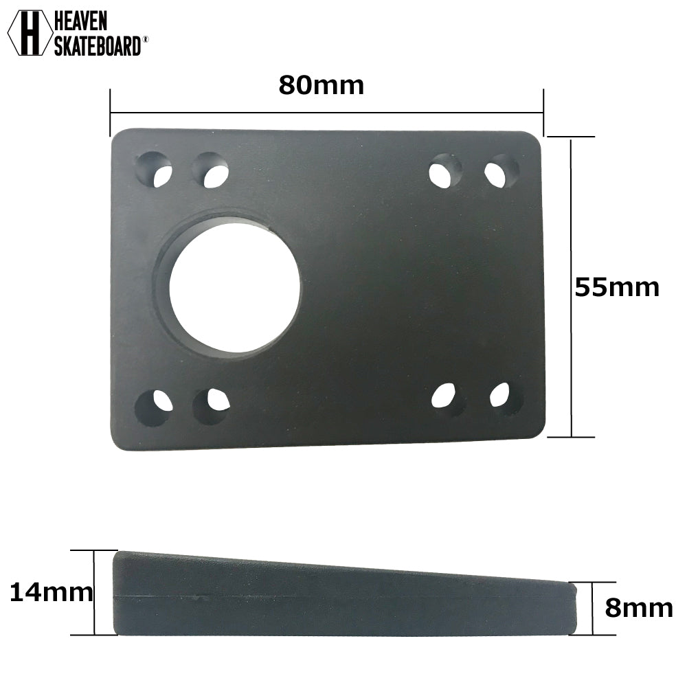 Skateboard Riser Pad Spacer Wheel Bite Prevention 8-14mm Diagonal Triangle Riser Pad Skateboard Height Adjustment Pad for Longboards