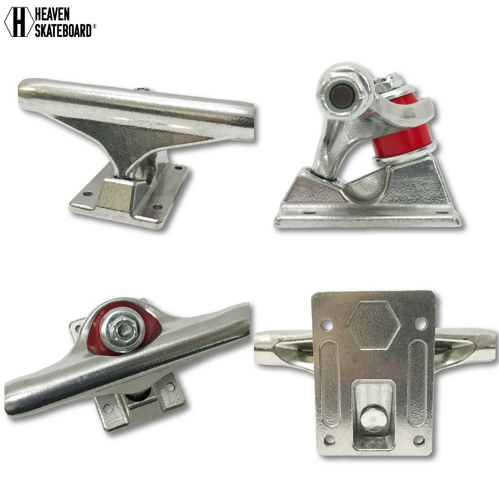Skateboard Trucks 5.25inch SK8 TRUCK G Silver 5.25inch Ultra Lightweight Strong High Quality Lightweight and Durable Professional Heaven Skateboard SK8 Shortboard Skateboard Assembly