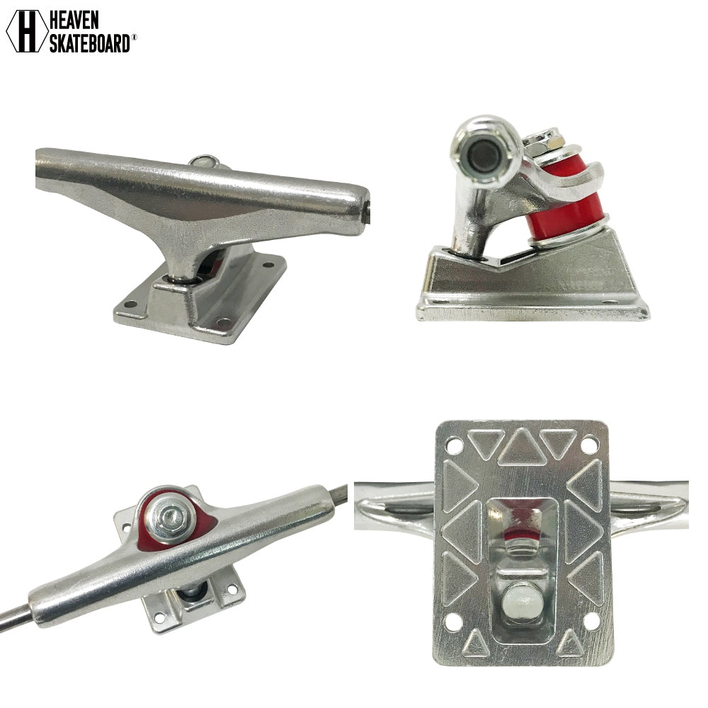 スケートボード用トラック 5.25inch SK8 TRUCK G 2個セット シルバー 5.25インチ 超軽量強靭 高品質 軽くて丈夫 プロ仕様 1台分 前後セット BOX入り