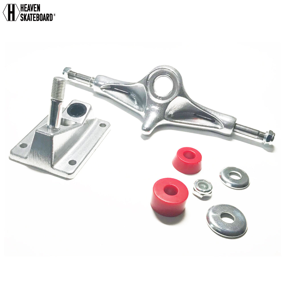 スケートボード用トラック 5.25inch SK8 TRUCK G 2個セット シルバー 5.25インチ 超軽量強靭 高品質 軽くて丈夫 プロ仕様 1台分 前後セット BOX入り