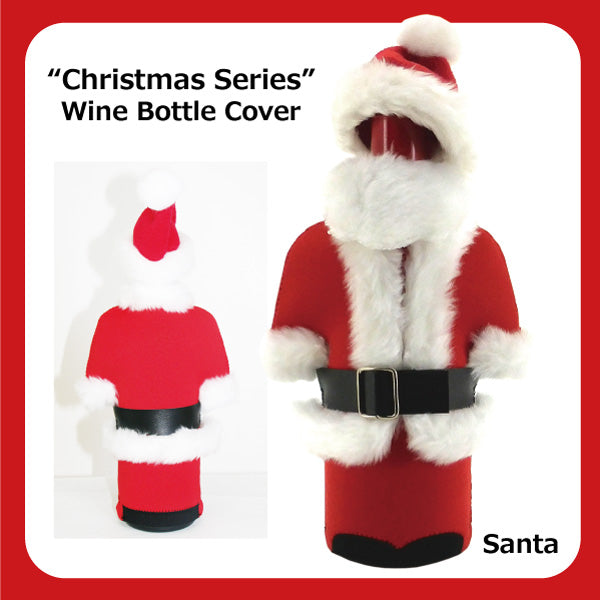 PINK ELEPHANT WINEBOTTLE COVER<BR>ピンクエレファント ワインボトルカバー<BR>サンタクロース<BR>ウエットスーツ素材のマルチなボトルカバー!<BR>