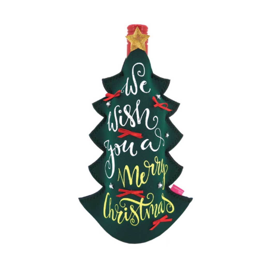 Christmas limited edition products<br> PINK ELEPHANT WINEBOTTLE COVER<br> Pink Elephant Wine Bottle Cover Christmas Tree A versatile bottle cover made from wetsuit material! <br>Keeps wine warm and protects condiments from light! <br>