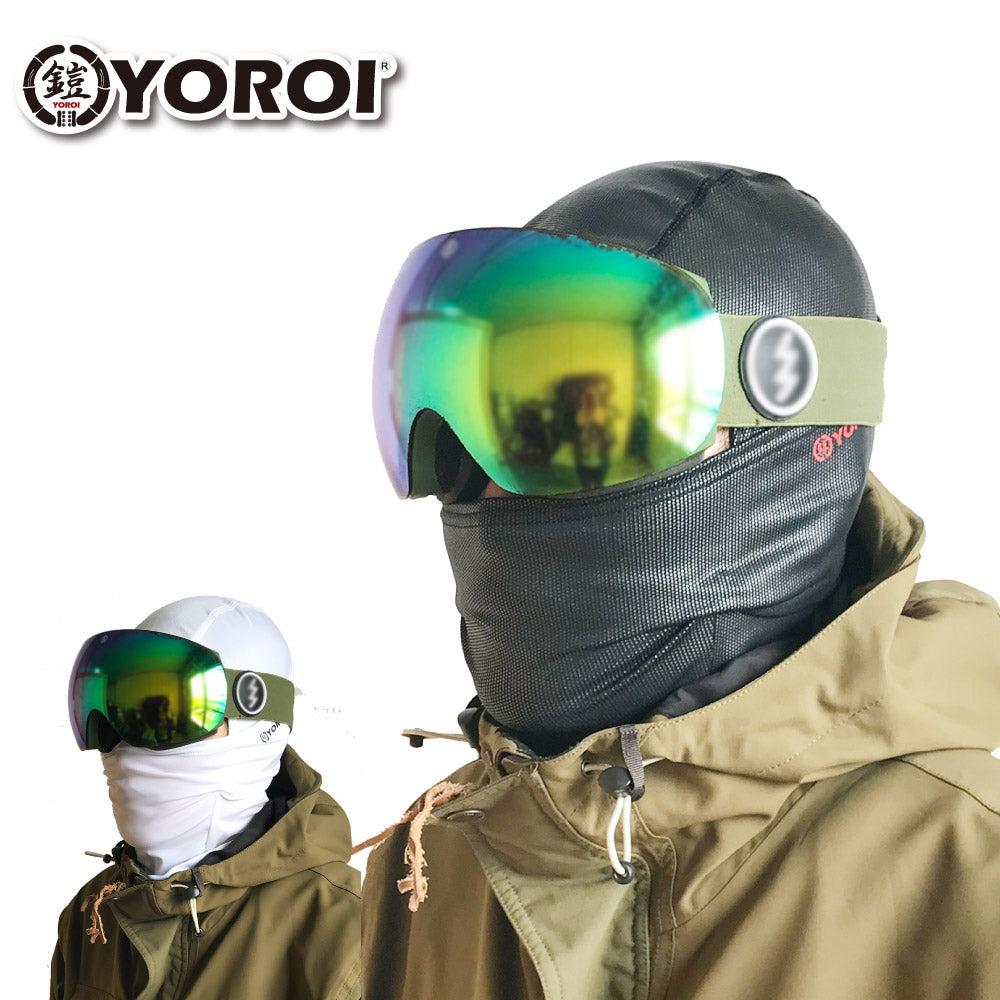 YOROI鎧ヨロイバラクラバBALACLAVAフェイスマスクフェイスガードメンズレディースユニセックススノーボードスキーバイク自転車サイクリングアウトドアブラックホワイトフリーサイズ防風日除けUVYR091