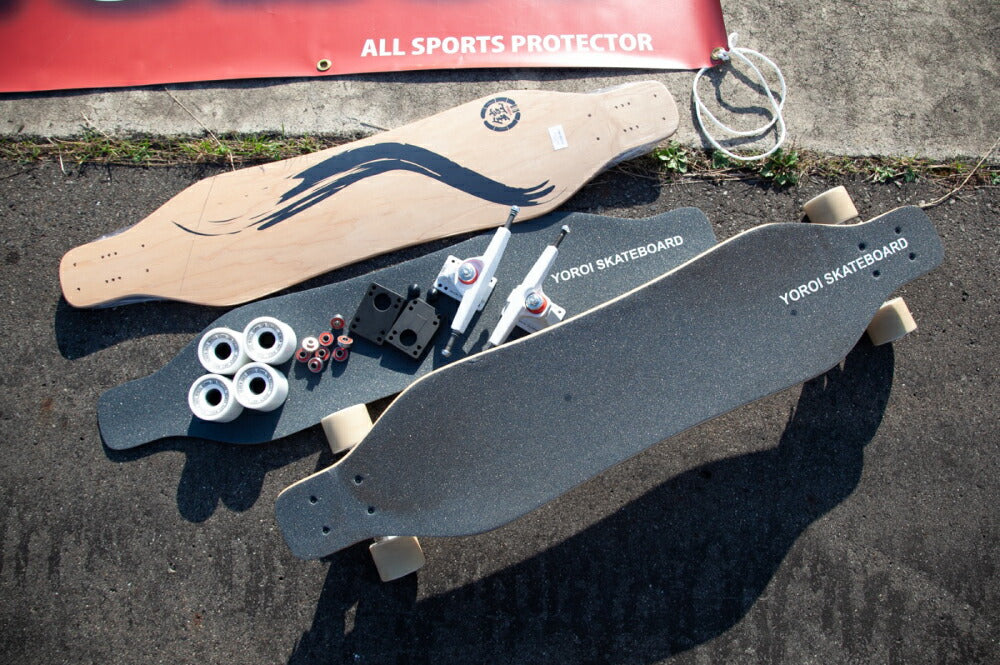 サーフスケートボードカービングスケートボードロンスケ38インチバラ組セットYOROIRYUSURFSKATEスノボオフトレサーフィントレーニングバンブーデッキ大胆なしなりホイールベース長めデッキ