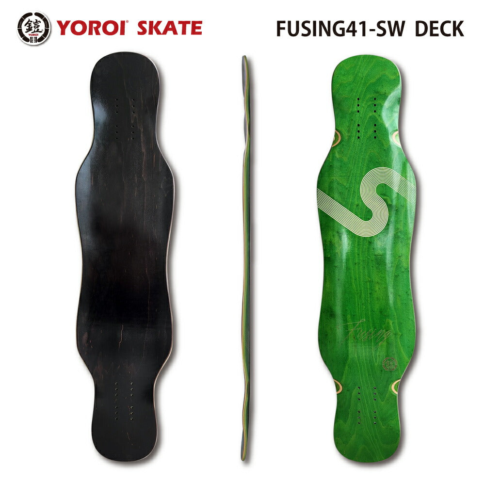 Long skate deck<br> YOROI SKATEDECK FUSING 41SWD<br> 41 inch approx. 104.1 x 25.4 cm armored skate deck Fujin 41 Fujin Green Snowboard off-training carving dancing long skate deck