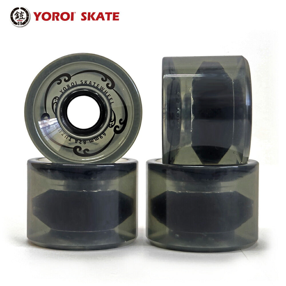YOROI TUZUMI WHEEL SET 69×50mm SHR82A Offset Type Yoroi Long Skate Wheel Tsuzumi Wheel Set Long Skateboard Long Skate Surf Skate Skateboard