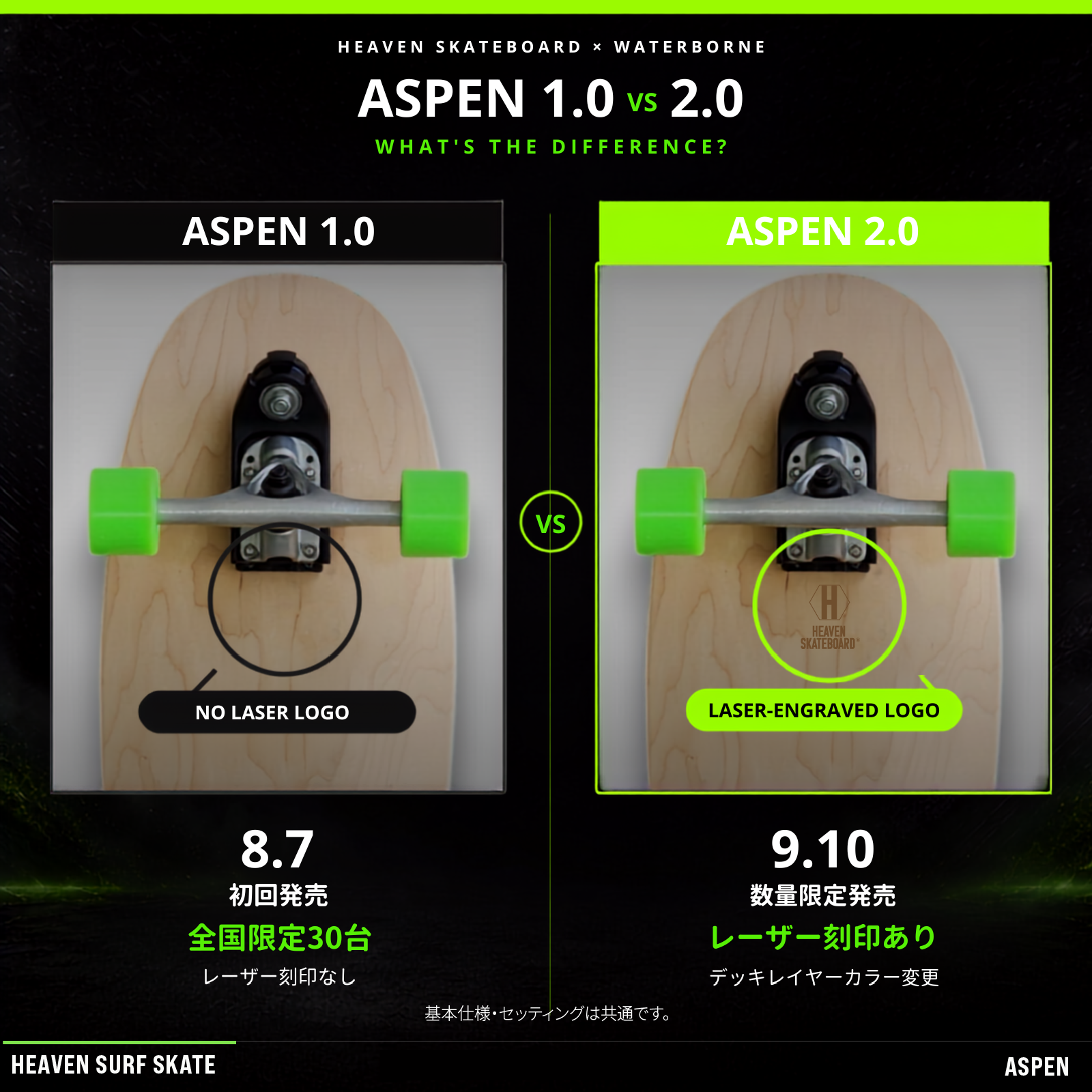 HEAVEN SKATEBOARD ASPEN 1.0 / 2.0